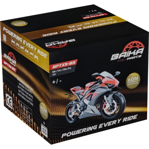 bateria de moto baika parts bptx9bsbai ytx9 bs