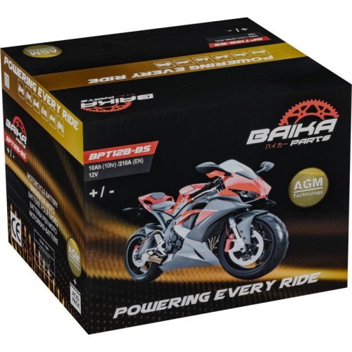 bateria moto agm baika parts yt12b bs bpt12bbsbai