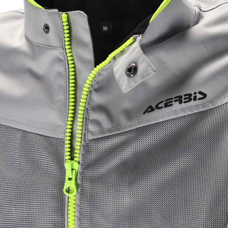 chaqueta acerbis ce ramsey vented 2 0 color gris y amarillo 0026149 290