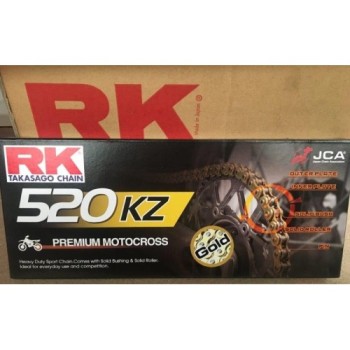 cadena para moto rk 520 kz mx oro por metro 520kxz