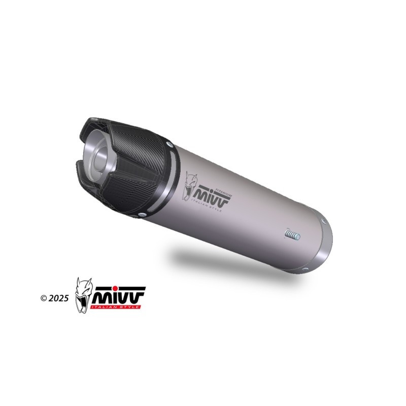 silencioso mivv ak 1 titanium con tapa de carbono honda cbr 600 rr 2024 26 uh 038 l4k