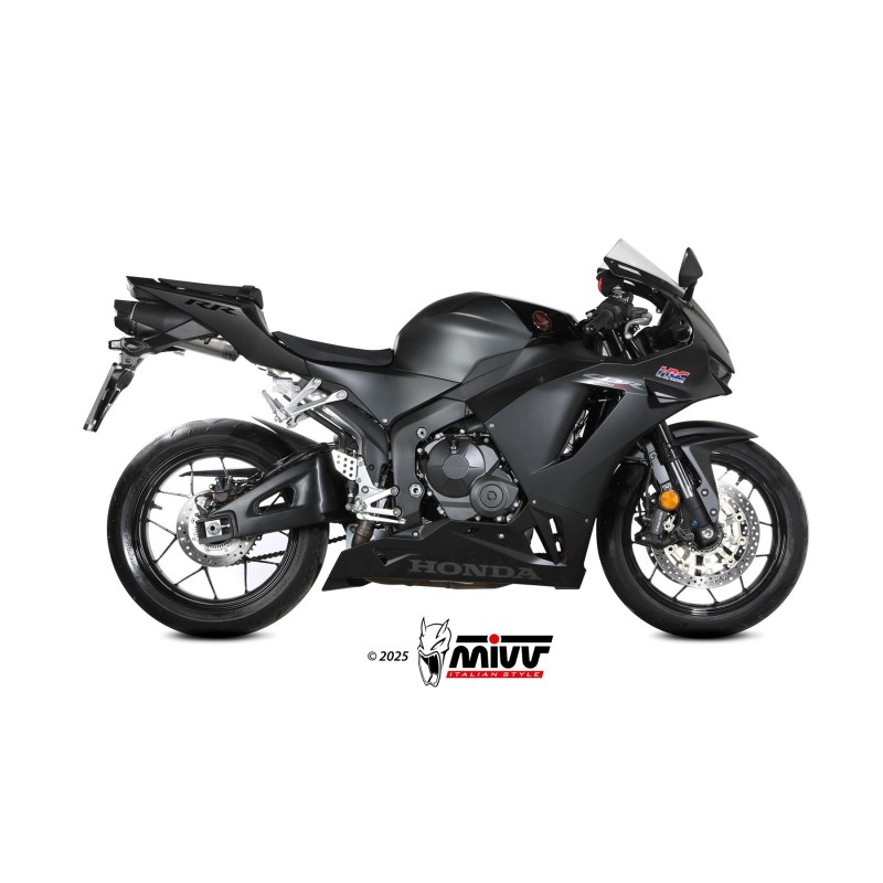 silencioso mivv ak 1 titanium con tapa de carbono honda cbr 600 rr 2024 26 uh 038 l4k