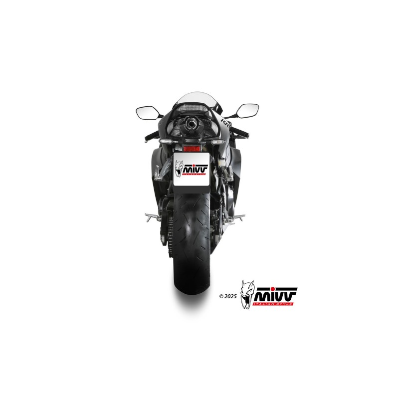 silencioso mivv ak 1 titanium con tapa de carbono honda cbr 600 rr 2024 26 uh 038 l4k