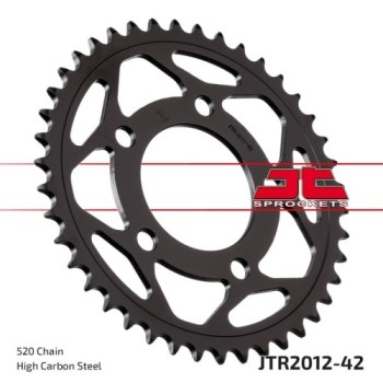 corona moto jt sprockets de acero de 42 dientes jtr2012 42