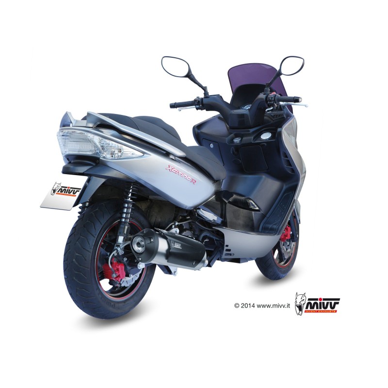 escape completo mivv 1x1 urban st steel kymco xciting 250 2006 07 xciting 300 2007 14