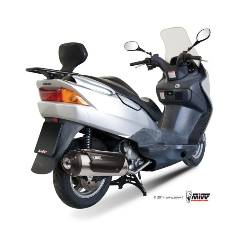escape completo mivv 1x1 urban st steel suzuki burgman 125 burgman 150 2002 06