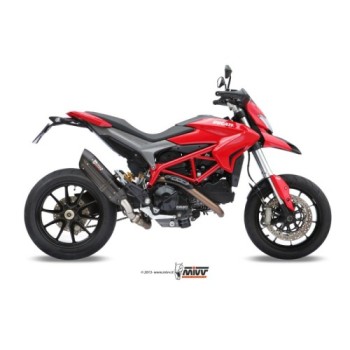 silencioso mivv suono acero negro carbon ducati hypermotard 821 hyperstrada 821 2013 15 2