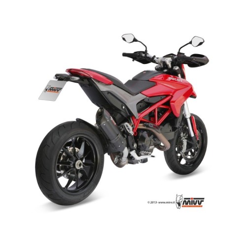 silencioso mivv suono acero negro carbon ducati hypermotard 821 hyperstrada 821 2013 15