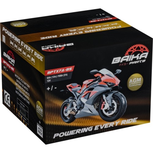 bateria moto sin mantenimiento precargada baika ytx7a bs