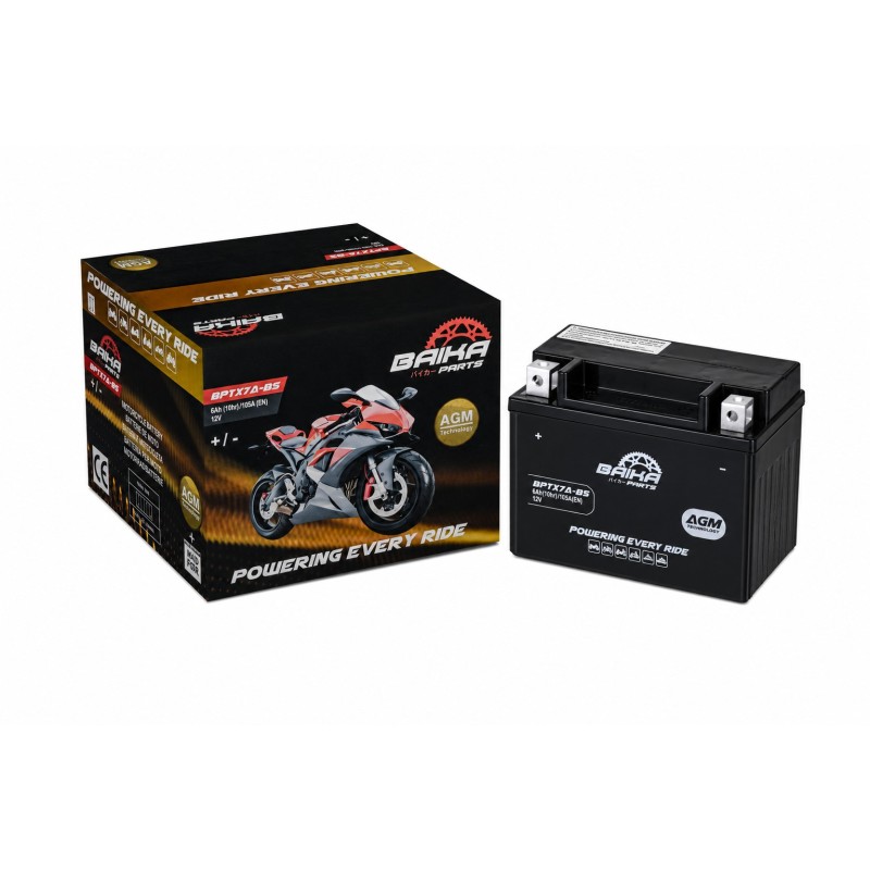 bateria moto sin mantenimiento precargada baika ytx7a bs
