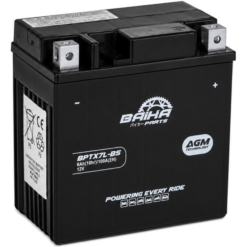 bateria moto sin mantenimiento precargada baika ytx7l bs