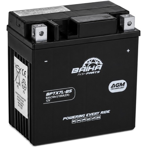 bateria moto sin mantenimiento precargada baika ytx7l bs