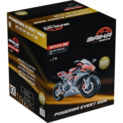 bateria moto sin mantenimiento precargada baika ytx7l bs