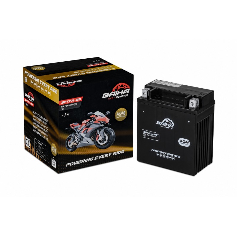 bateria moto sin mantenimiento precargada baika ytx7l bs