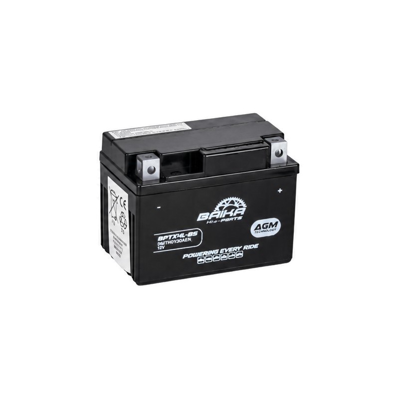 bateria moto sin mantenimiento precargada baika ytx4l bs