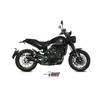 silencioso mivv oval black con tapa de carbono benelli leoncino 500 2017 25 e 002 lzc 2