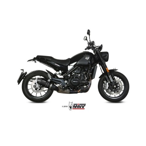 silencioso mivv oval black con tapa de carbono benelli leoncino 500 2017 25 e 002 lzc
