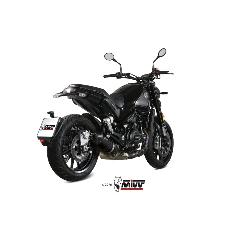 silencioso mivv oval black con tapa de carbono benelli leoncino 500 2017 25 e 002 lzc