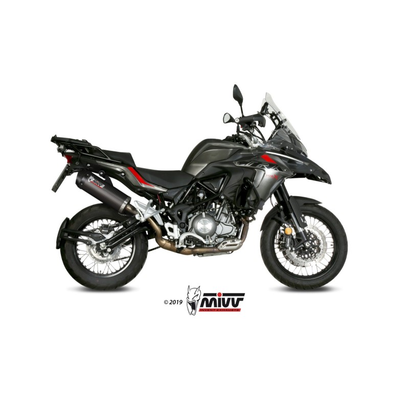 silencioso mivv oval carbono c tapa carbono benelli trk 502 x 2018 26 e 004 lec
