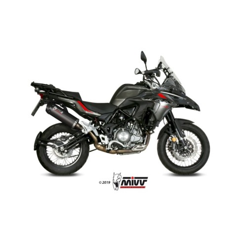 silencioso mivv oval carbono c tapa carbono benelli trk 502 x 2018 26 e 004 lec