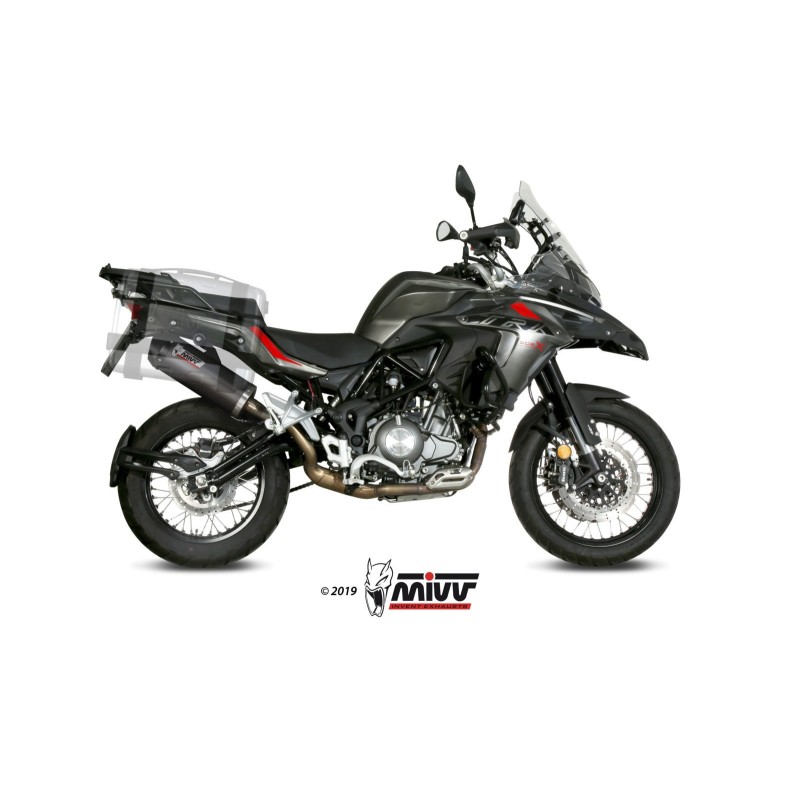 silencioso mivv oval carbono c tapa carbono benelli trk 502 x 2018 26 e 004 lec