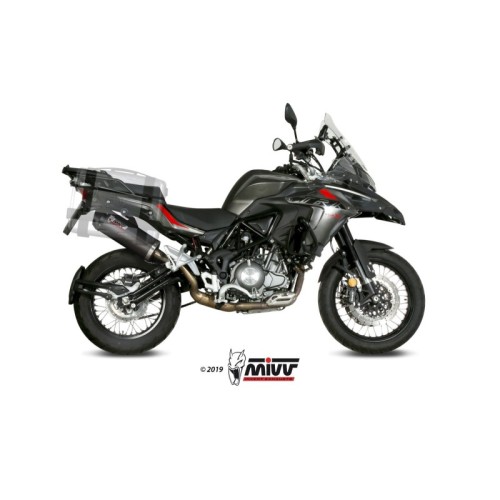 silencioso mivv oval carbono c tapa carbono benelli trk 502 x 2018 26 e 004 lec