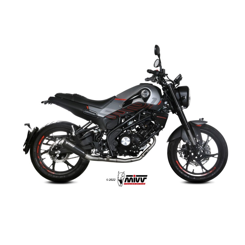 escape completo mivv 1x1 x m1 black benelli leoncino 125 2022 24 e 007 lc4b