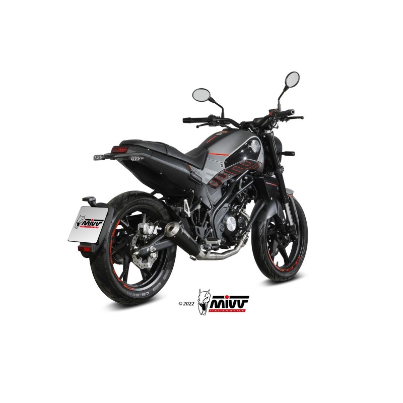 escape completo mivv 1x1 x m1 black benelli leoncino 125 2022 24 e 007 lc4b