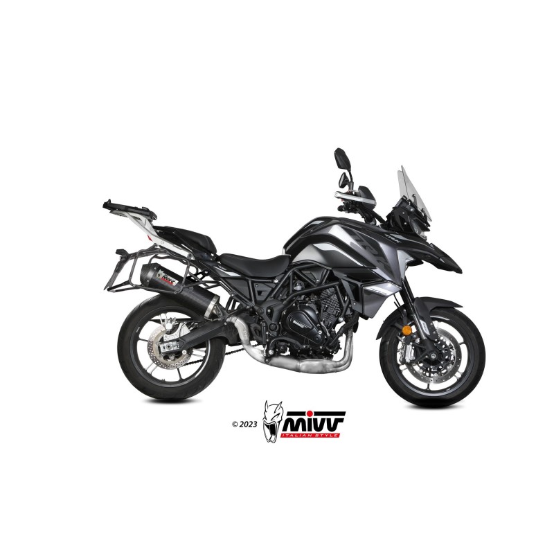 silencioso mivv oval carbono c tapa carbono benelli trk 702 x 2023 26 e 012 lec