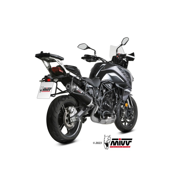 silencioso mivv oval carbono c tapa carbono benelli trk 702 x 2023 26 e 012 lec