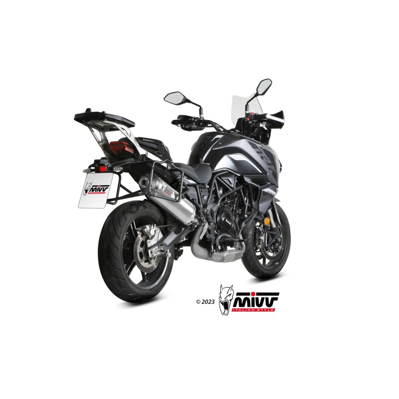 silencioso mivv oval st acero carbono benelli trk 702 x 2023 26 e 012 lx2c