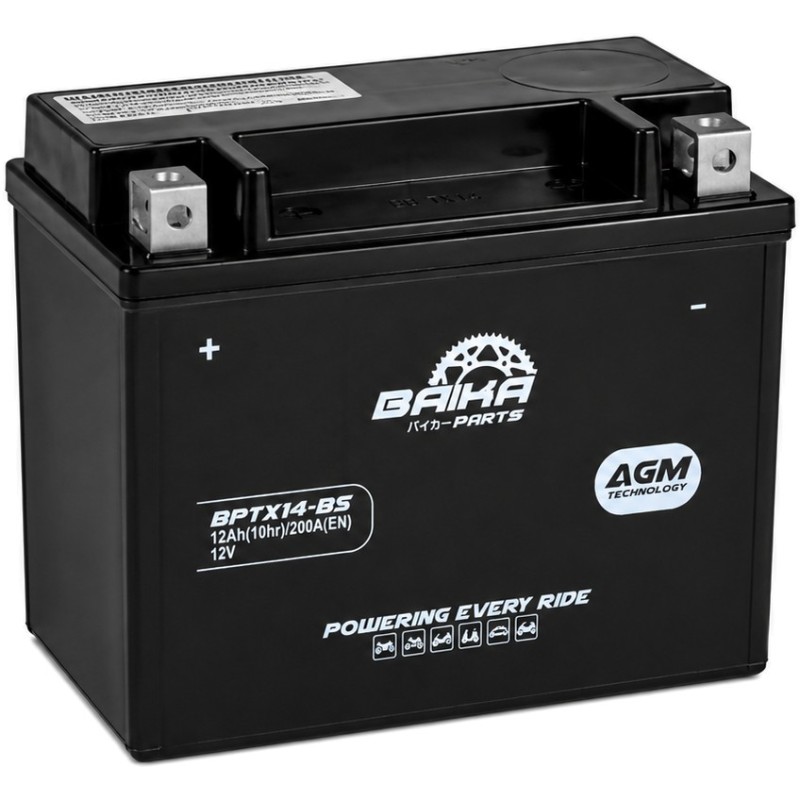 bateria de moto sin mantenimiento precargada baika ytx14 bs