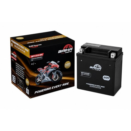 bateria de moto sin mantenimiento precargada baika ytx14 bs
