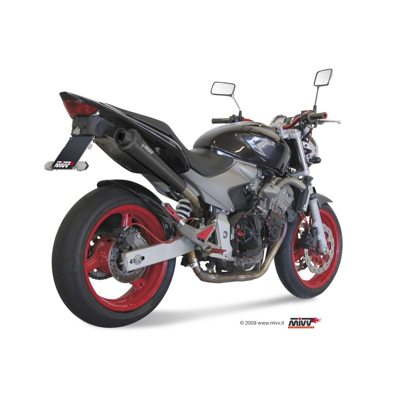 silencioso mivv x cone black honda hornet 600 2003 06 h 020 lc3b