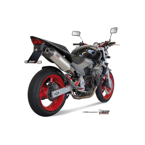 silencioso mivv oval titan c tapa carbono honda hornet 600 2003 06 h 020 lnc
