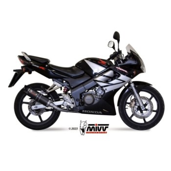 escape completo mivv 1x1 gp carbon con tapa carbono honda cbr 125 r 2004 10 h 043 l2sc