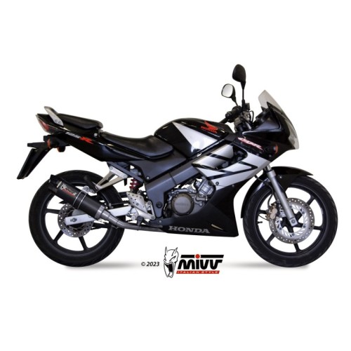 escape completo mivv 1x1 gp carbon con tapa carbono honda cbr 125 r 2004 10 h 043 l2sc