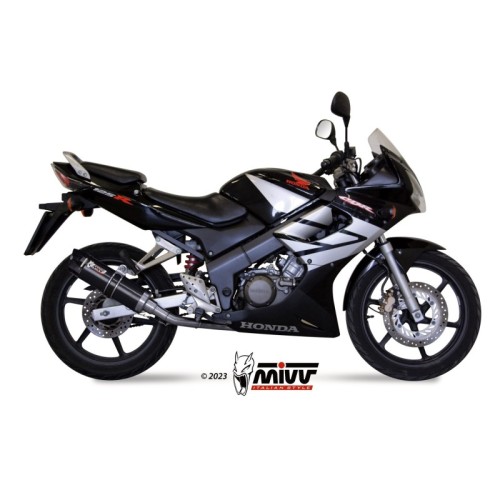 escape completo mivv 1x1 gp black con tapa carbono honda cbr 125 r 2004 10 h 043 lxbc