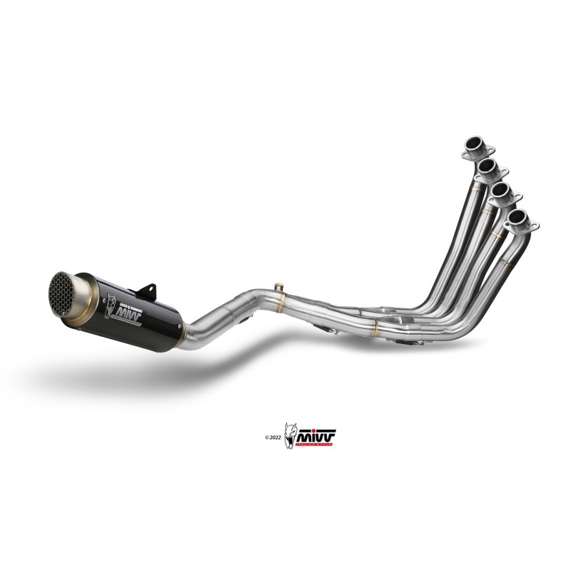 escape completo mivv 4x2x1 gp pro carbono honda cb 650 f 2014 18 h 055 l2p