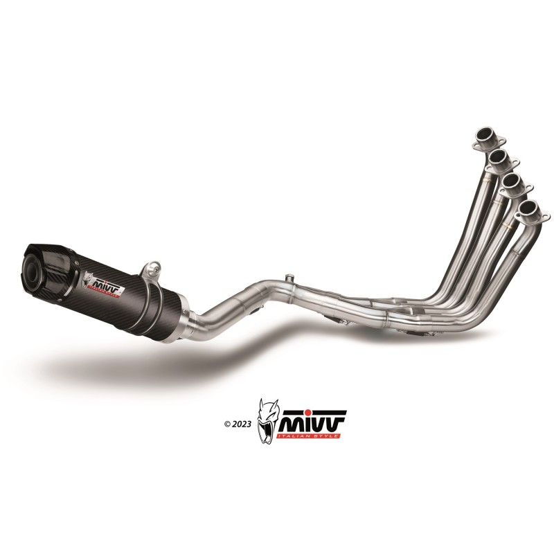 escape completo mivv 4x2x1 gp carbon con tapa carbono honda cb 650 f 2014 18 h 055 l2sc