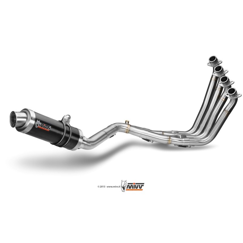 escape completo mivv 4x2x1 gp black honda cb 650 f 2014 18 h 055 lxb