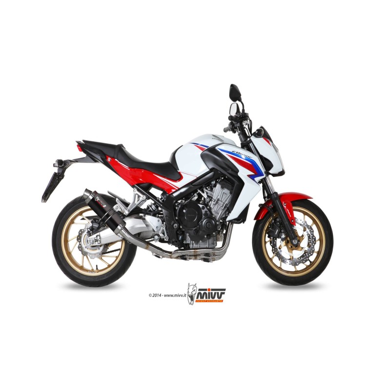 escape completo mivv 4x2x1 gp black honda cb 650 f 2014 18 h 055 lxb