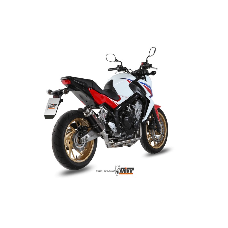 escape completo mivv 4x2x1 gp black honda cb 650 f 2014 18 h 055 lxb