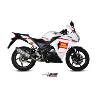 escape completo mivv 1x1 suono st steel con tapa carbono honda cbr 125 r 2011 16 h 060 l7