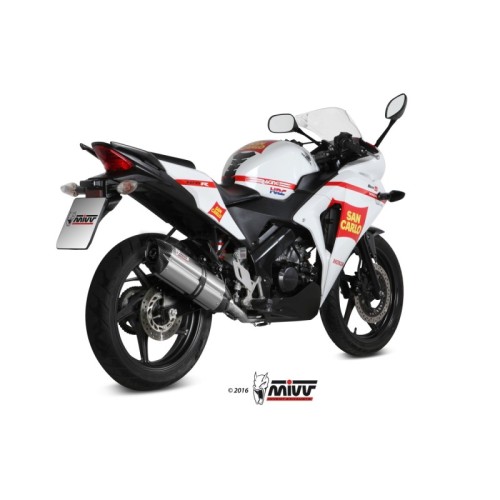 escape completo mivv 1x1 suono st steel con tapa carbono honda cbr 125 r 2011 16 h 060 l7