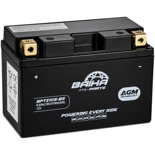 bateria moto sin mantenimiento precargada baika ytz10s bs