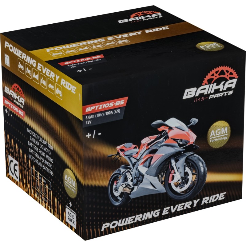 bateria moto sin mantenimiento precargada baika ytz10s bs