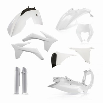 kit de plasticos acerbis 0016234 030a blanco para ktm exc y exc f 2012 2013
