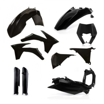 kit de plasticos acerbis 0016234 090a 3 negro para ktm exc y exc f 2012 2013