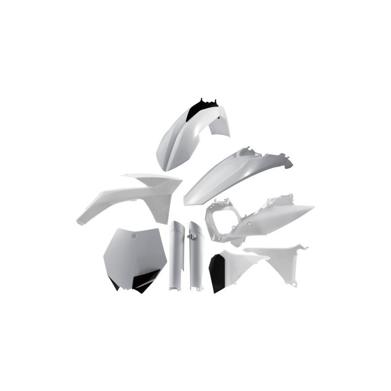 kit de plasticos acerbis 0015701 030 blanco para ktm sx 125 150 250 2011